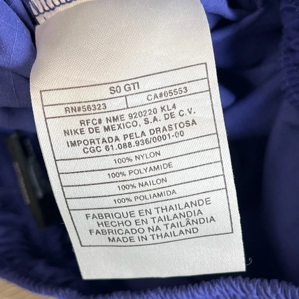 Nike Track Pants Youth L 12-14 Purple Nylon Ripstop Zipper Leg Athletic Pants